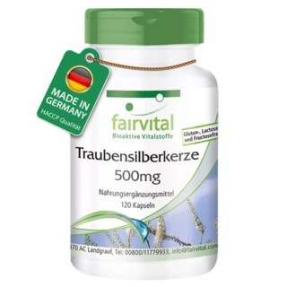 Traubensilberkerze Extrakt 500 mg - Fairvital - 120 Kapseln/