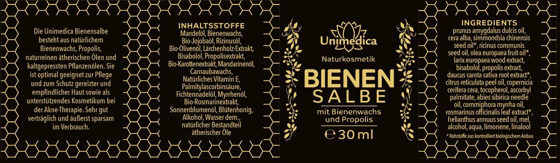 Sparset: Propolis 40 % Tinktur - 50 ml & Bienensalbe - mit Bienenwachs und Propolis - 30 ml - von Unimedica