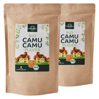 2er-Sparset: Bio Camu Camu Pulver - mit 178 mg Vitamin C pro Tagesdosis (5 Messlöffel) - 2 x 500 g - von Unimedica/