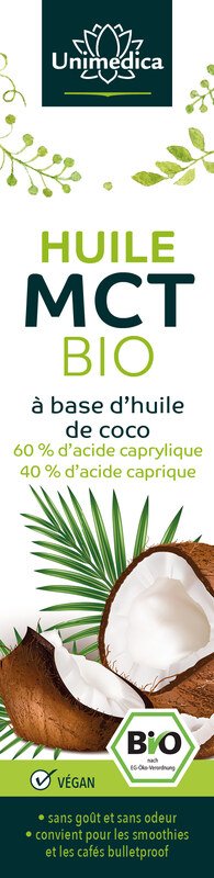 Huile MCT Pure BIO C8 C10 - Noix de coco biologique pour la cétose 